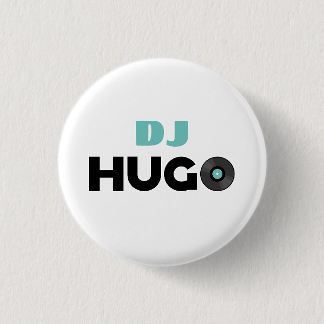 Hugo DJ 3 Cm Round Badge (Front)