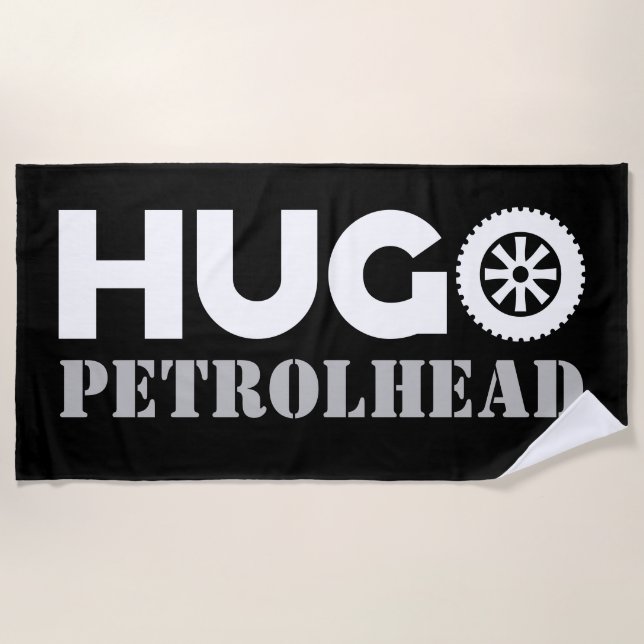 Hugo Petrol Head Beach Towel (Front)