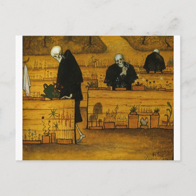 Hugo Simberg's Garden of Death Postcard (Front)