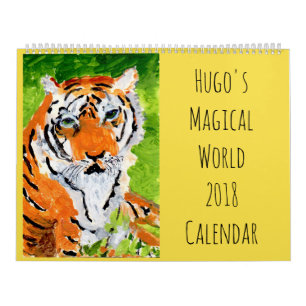 Hugo's Magical World 2018 Wall Calendar