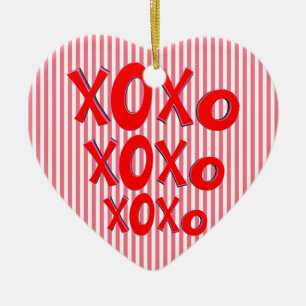 Hugs And Kisses Ceramic Tree Decoration