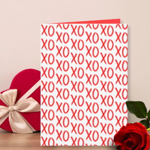 Hugs and Kisses Custom Text Valentine's Card