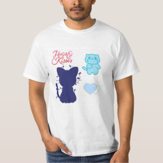 Hugs and Kisses – Cute Cartoon Love Moments T-Shirt