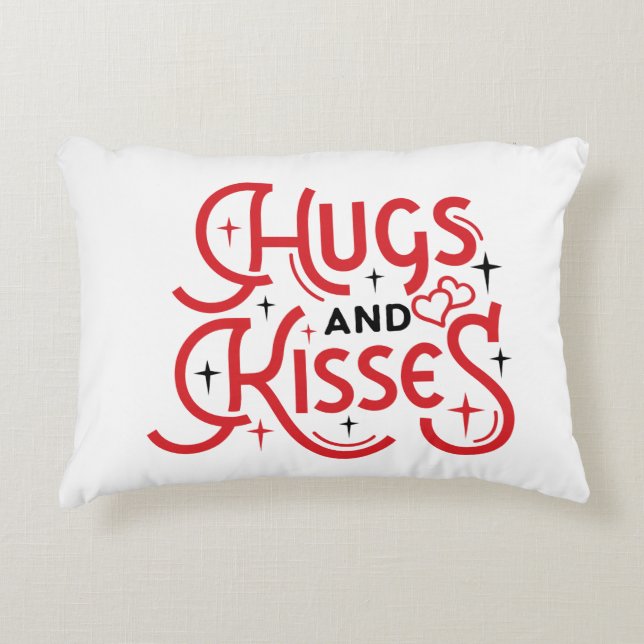 Hugs and Kisses  Decorative Cushion (Front)