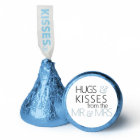 Hugs and Kisses Dusty Blue Hershey's Candy Favours