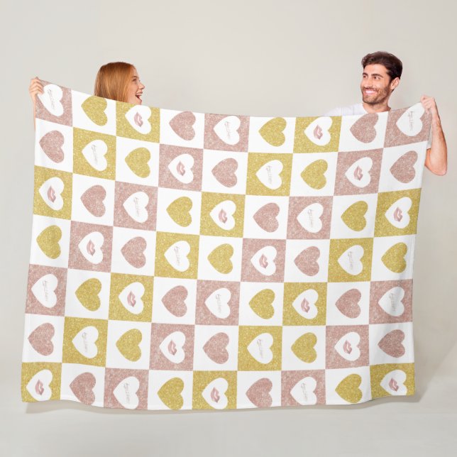 Hugs and kisses  fleece blanket (In Situ)