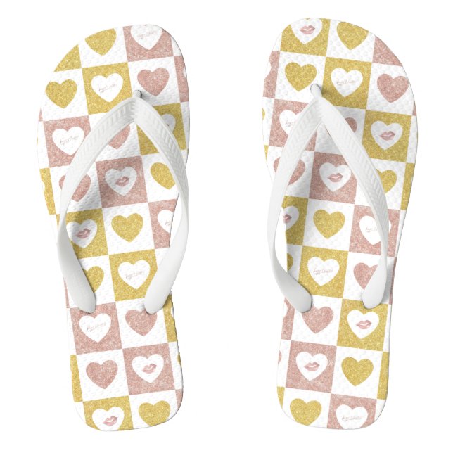 Hugs and kisses flip flops (Footbed)