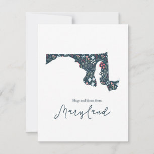 Hugs and Kisses from Maryland Holiday Card