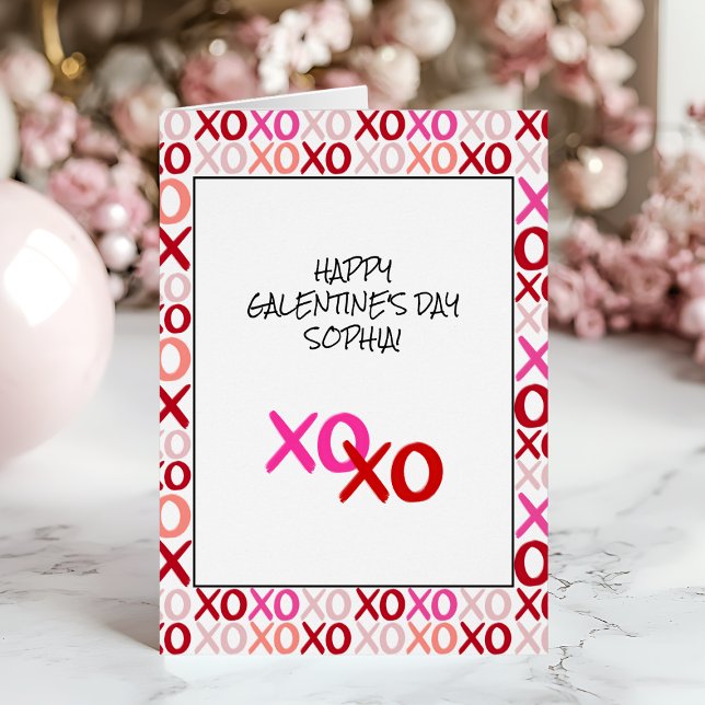 Hugs and Kisses Galentines XOXO Bff Folded Card (Hugs and Kisses Galentines XOXO Bff Folded Card)
