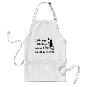 Hugs and Kisses Kitchen Quote Standard Apron