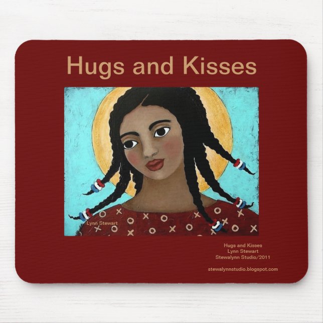 Hugs and Kisses Mouse Mat (Front)