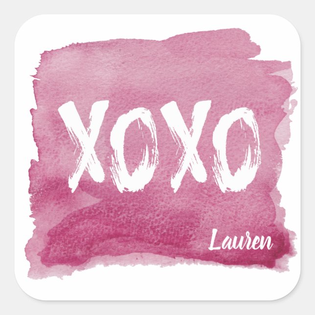 Hugs and Kisses | Personalised Sticker (Front)