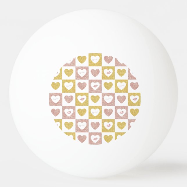 Hugs and kisses ping pong ball (Front)