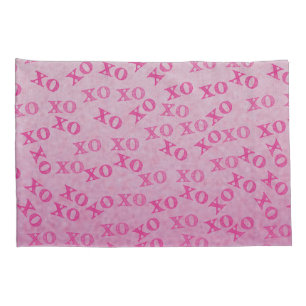 Hugs And Kisses Pink XO XO Pillowcase
