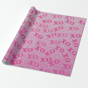 Hugs And Kisses Pink XO XO Wrapping Paper