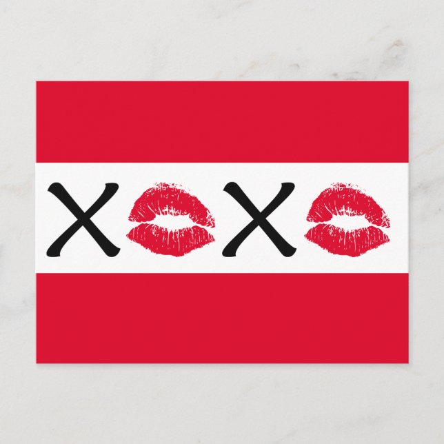 Hugs and Kisses Postcard (Front)