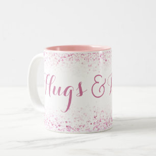 Hugs and Kisses Two-Tone Coffee Mug