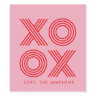 Hugs and Kisses Valentine Wine Label - Pink