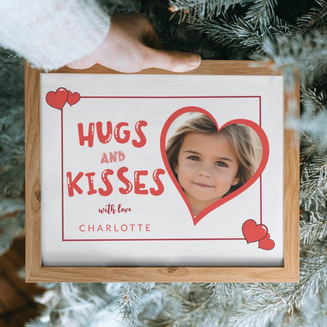 Hugs And  Kisses Valentine's Day Custom Photo Poster (Creator Uploaded)