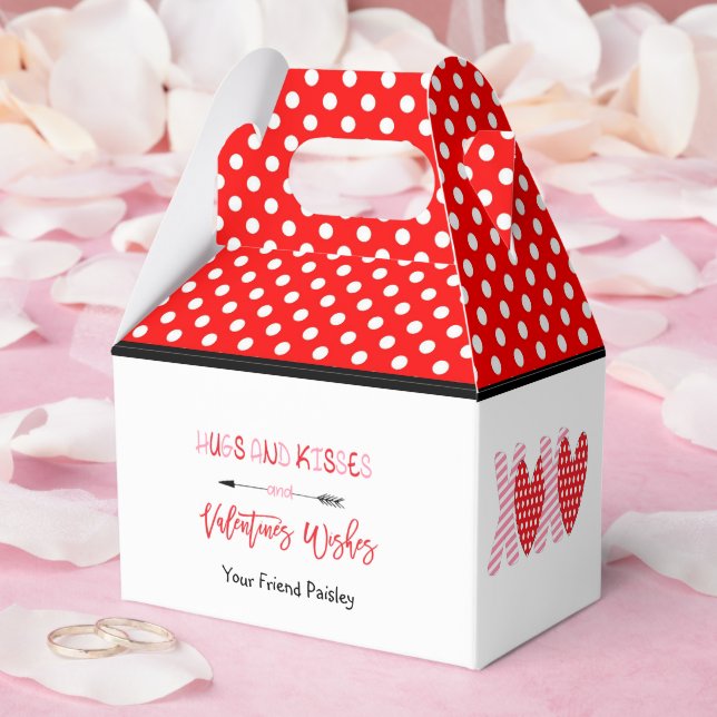 Hugs and Kisses Valentines Day Kids Party Favour Box (Wedding)