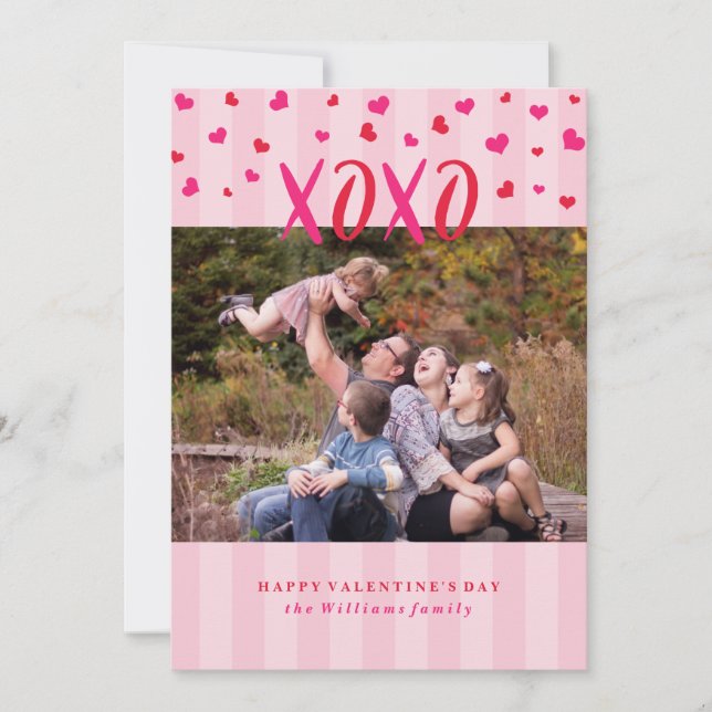 Hugs and Kisses Valentine's Day Photo Cards (Front)
