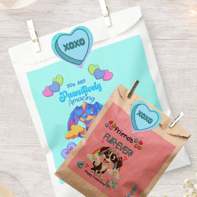 Hugs And Kisses XOXO Classroom  Heart Sticker (Perfect fun way to close your goody bags.)