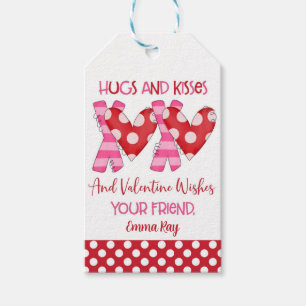 Hugs and Kisses XOXO Valentine Favour Tag