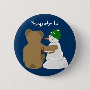 Hugs Are In 6 Cm Round Badge