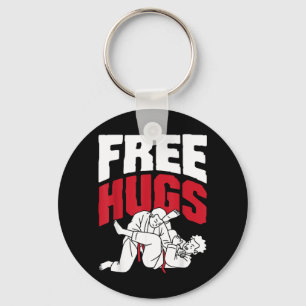 Hugs Brazilian Jiu-Jitsu Funny BJJ MMA Key Ring