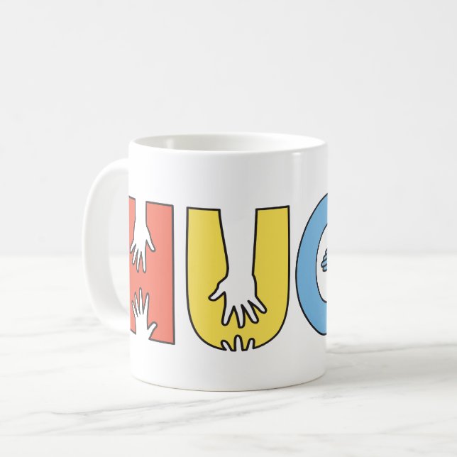 HUGS (Colour) Coffee Mug (Front Left)