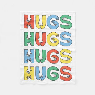 HUGS (Colour) Fleece Blanket