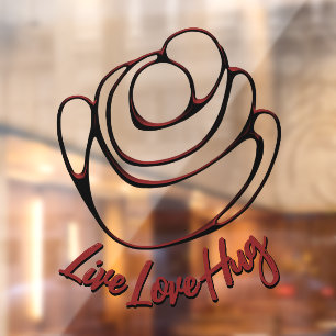 Hugs Decal Personalised Love Hugs Window Cling
