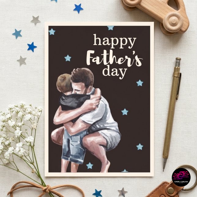 Hugs For The Best Dad Ever Father's Day Holiday Card (Creator Uploaded)
