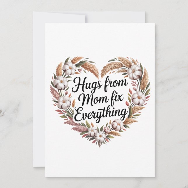 Hugs From Mom Fix Everything Invitation (Front)