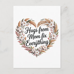 Hugs From Mom Fix Everything Postcard