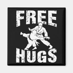Hugs Funny Brazilian Jiu-Jitsu MMA BJJ Magnet