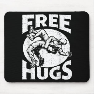 Hugs Funny Wrestling Humor Wrestler Wrestle Men Wo Mouse Mat