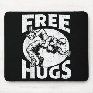 Hugs Funny Wrestling Humor Wrestler Wrestle Men Wo Mouse Mat