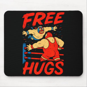 Hugs Funny Wrestling Humor Wrestler Wrestle Men Wo Mouse Mat