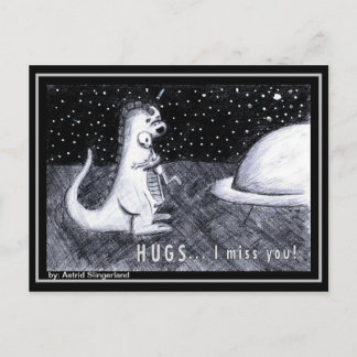 HUGS... I miss you Postcard
