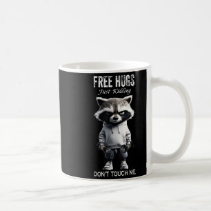 Hugs Just Kidding Don't Touch Me Racoon Workout Gy Coffee Mug