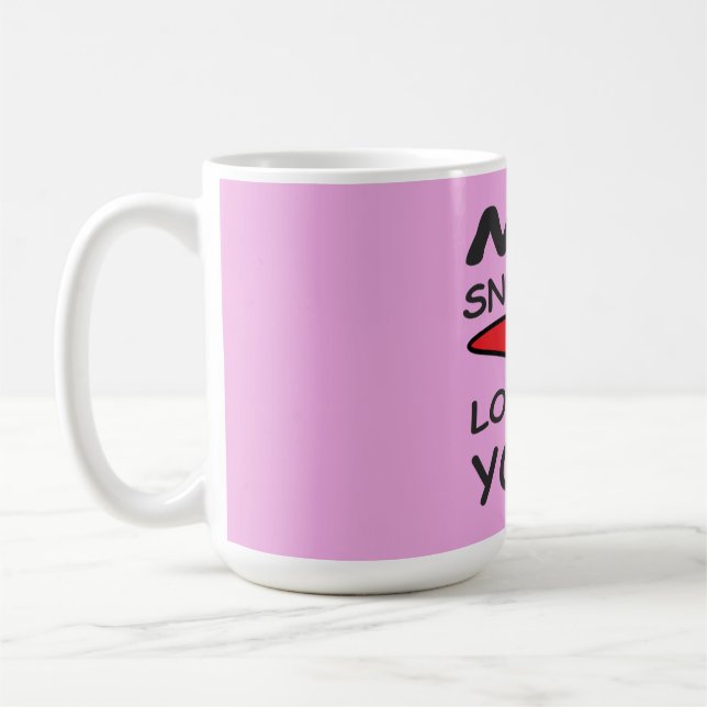 Hugs kind of love message with design coffee mug (Left)