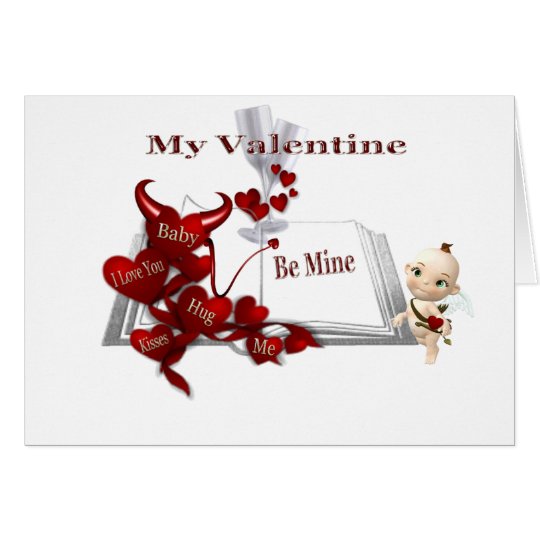 hugs kiss me, cupid card