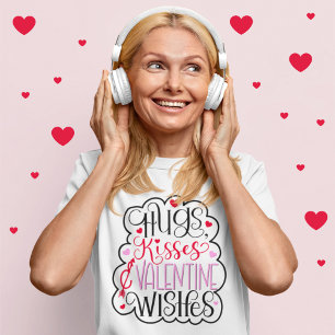 Hugs, kisses and Valentine Wishes, Hearts, Love 2 T-Shirt