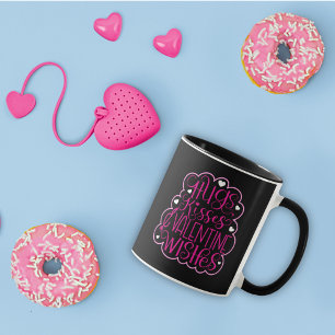 Hugs, kisses and Valentine Wishes, Hearts, Love    Mug