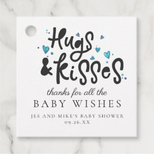 Hugs & Kisses   Baby Shower Favour Tag