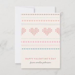 Hugs & Kisses Classroom Valentine - Ivory Invitation
