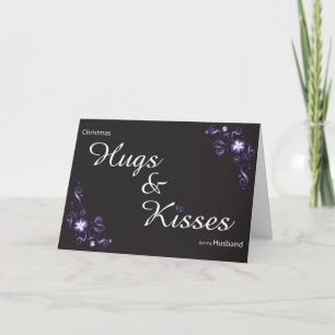 hugs&kisses for my husband holiday card