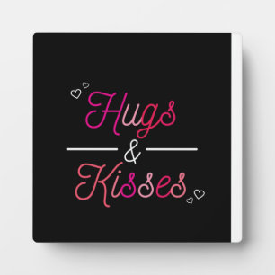 hugs & kisses for valentine and forever stone coas plaque