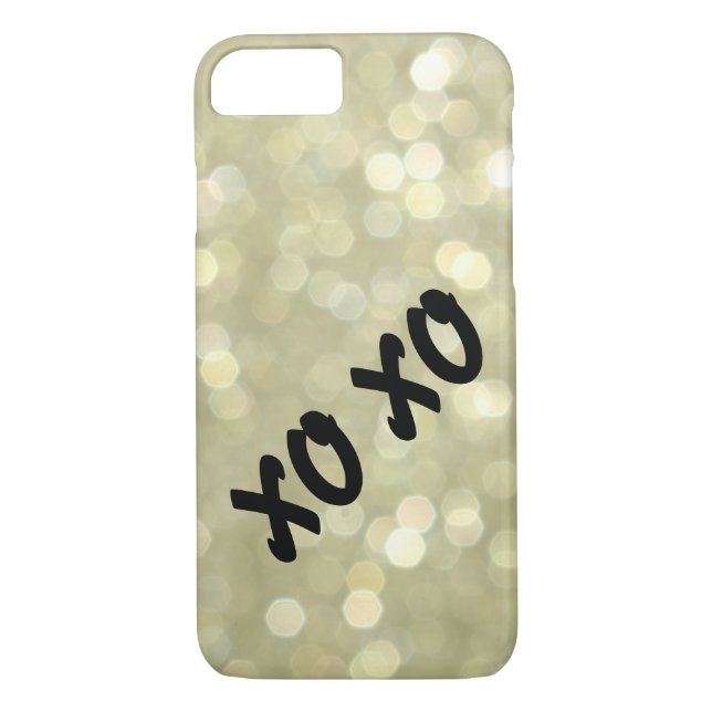 Hugs & Kisses Gold iPhone 7 Case (Back)